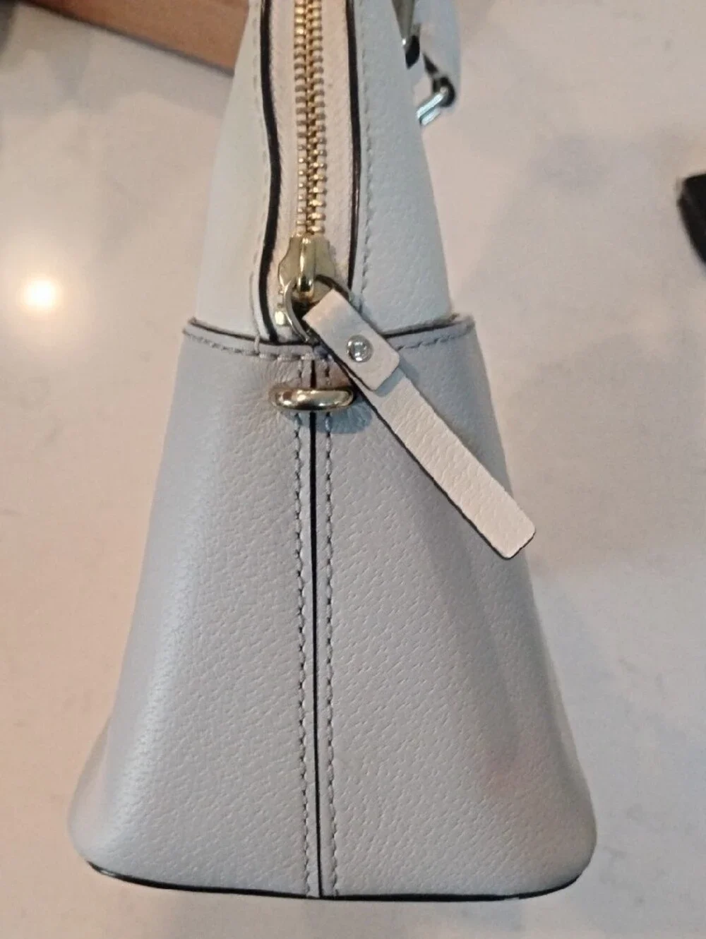 kate spade White Dome Satchel with Detachable Strap